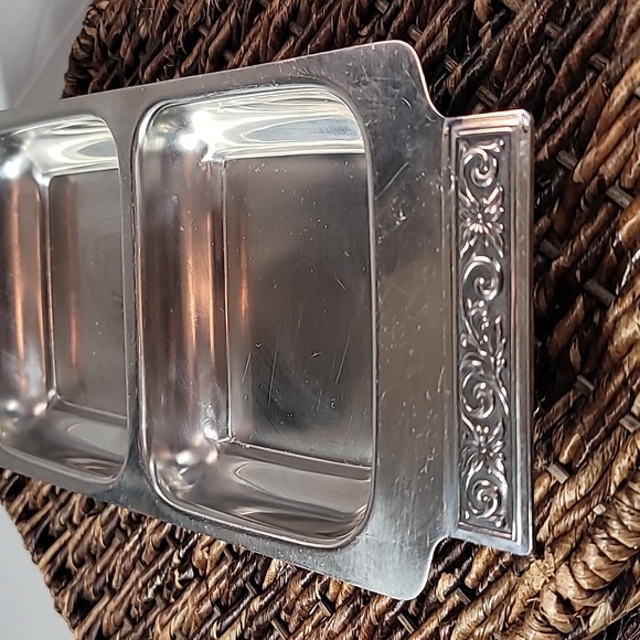 International Decorator Stainless Divided Relish Tray 18-8 Mid Century Modern - Picture 2 of 10